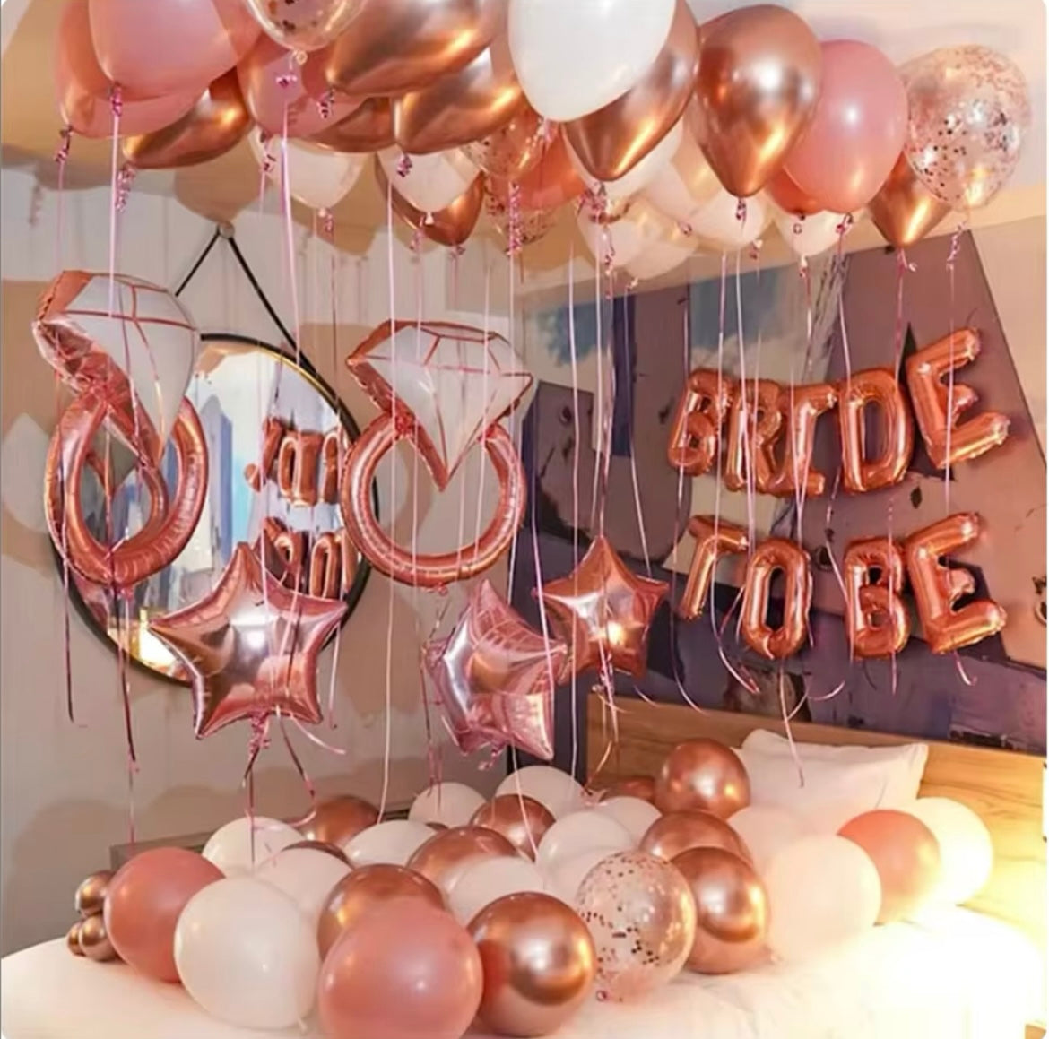 Bride to be balloon decorations